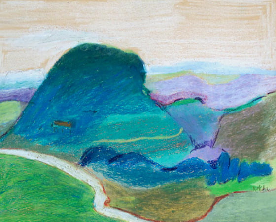 Pastoral Allure 07 Landscape of curvy green hills of Rajasthan in the monsoon season and lush countryside below